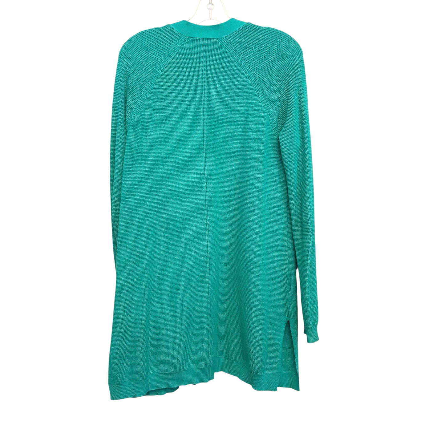 Sweater Cardigan By Cyrus Knits In Teal, Size:M