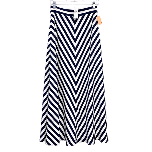 Skirt Maxi By Ann Taylor In Blue & White, Size:2