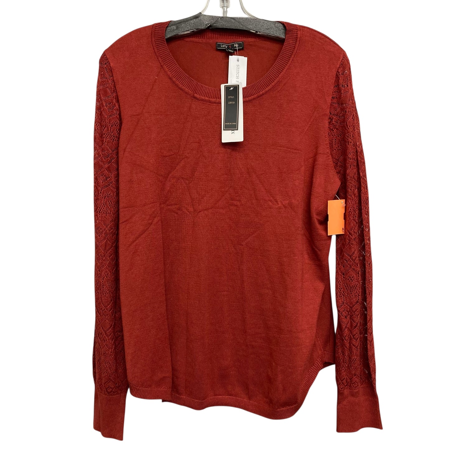 Top Ls By Lety & Me In Orange, Size:L