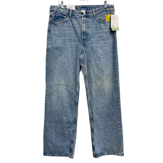 Jeans Wide Leg By H&M In Blue Denim, Size:14