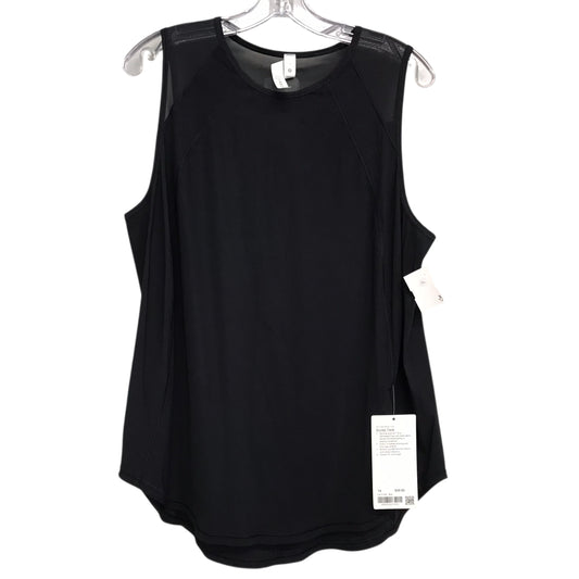 Athletic Tank Top By Lululemon In Black, Size:L