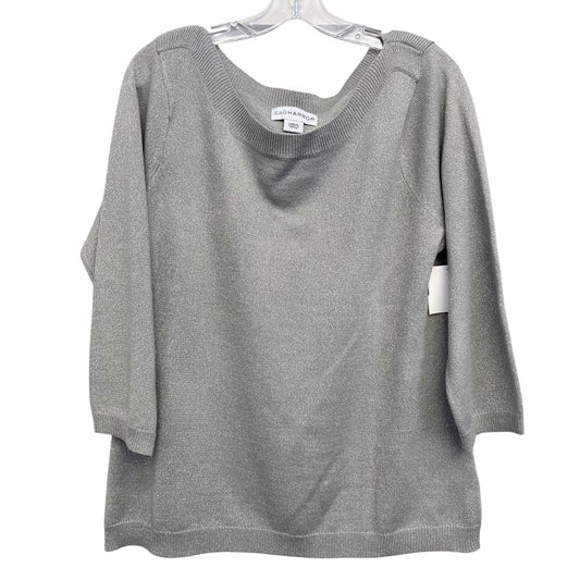 Sweater By Sag Harbor In Grey, Size:L