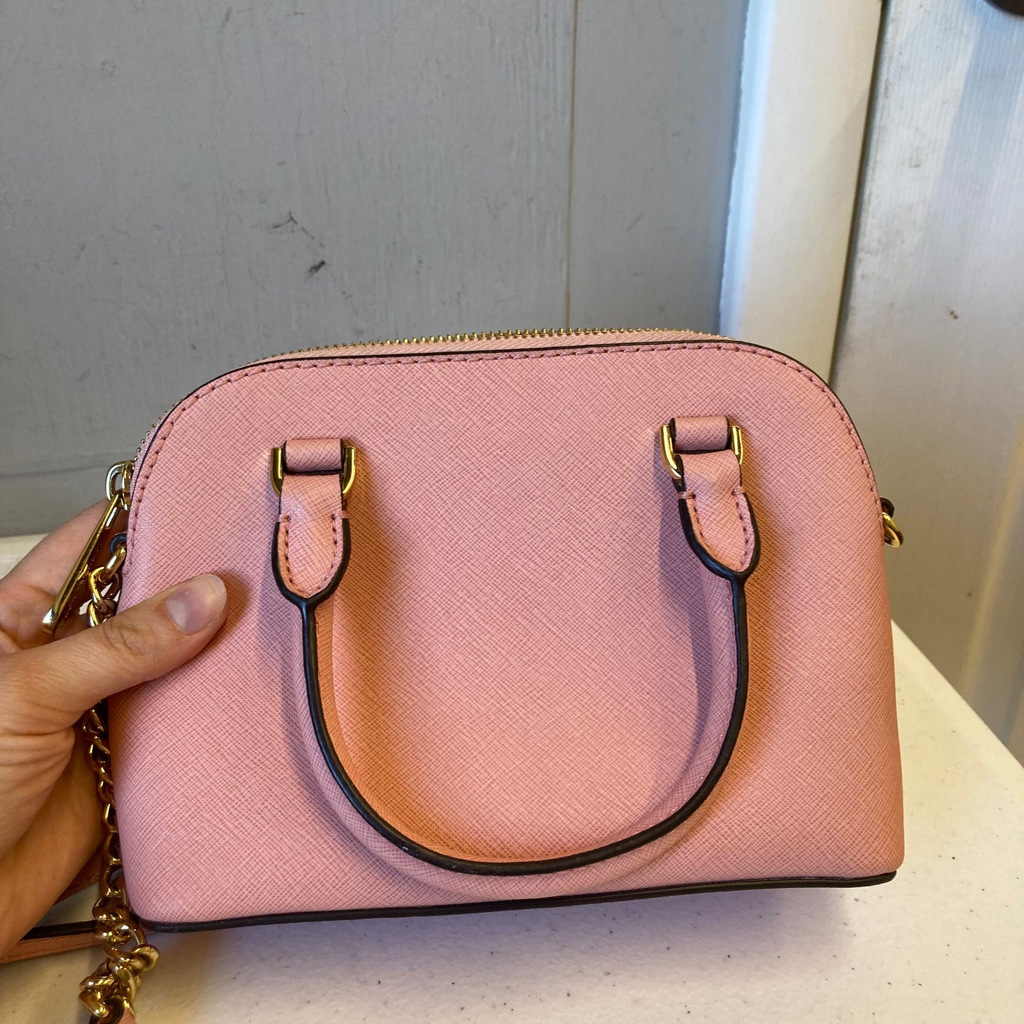 Crossbody Designer By Michael Kors In Pink, Size:Small