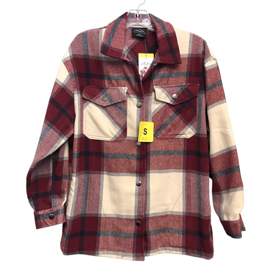 Jacket Shirt By Hfx In Red & White, Size:S