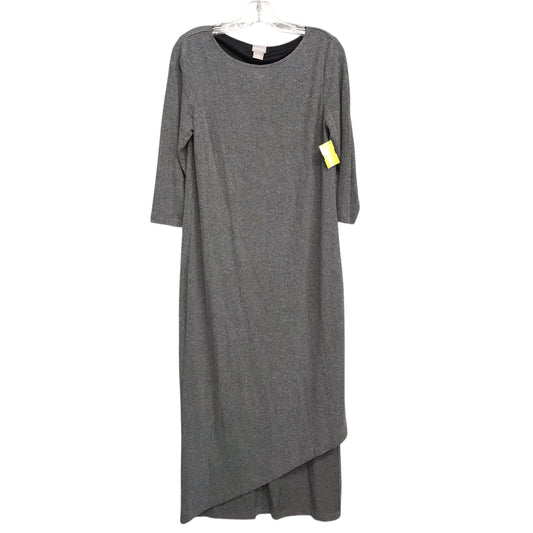 Dress Casual Midi By Chicos In Grey, Size:S