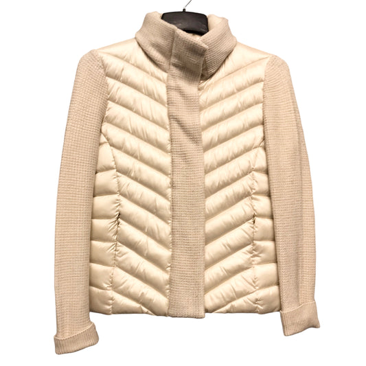 Jacket Puffer & Quilted By Calvin Klein In Cream, Size:Xs