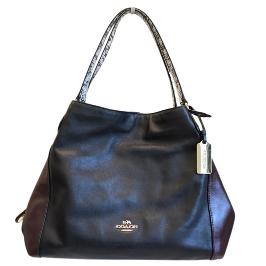 Handbag Designer By Coach In Black, Size:Medium