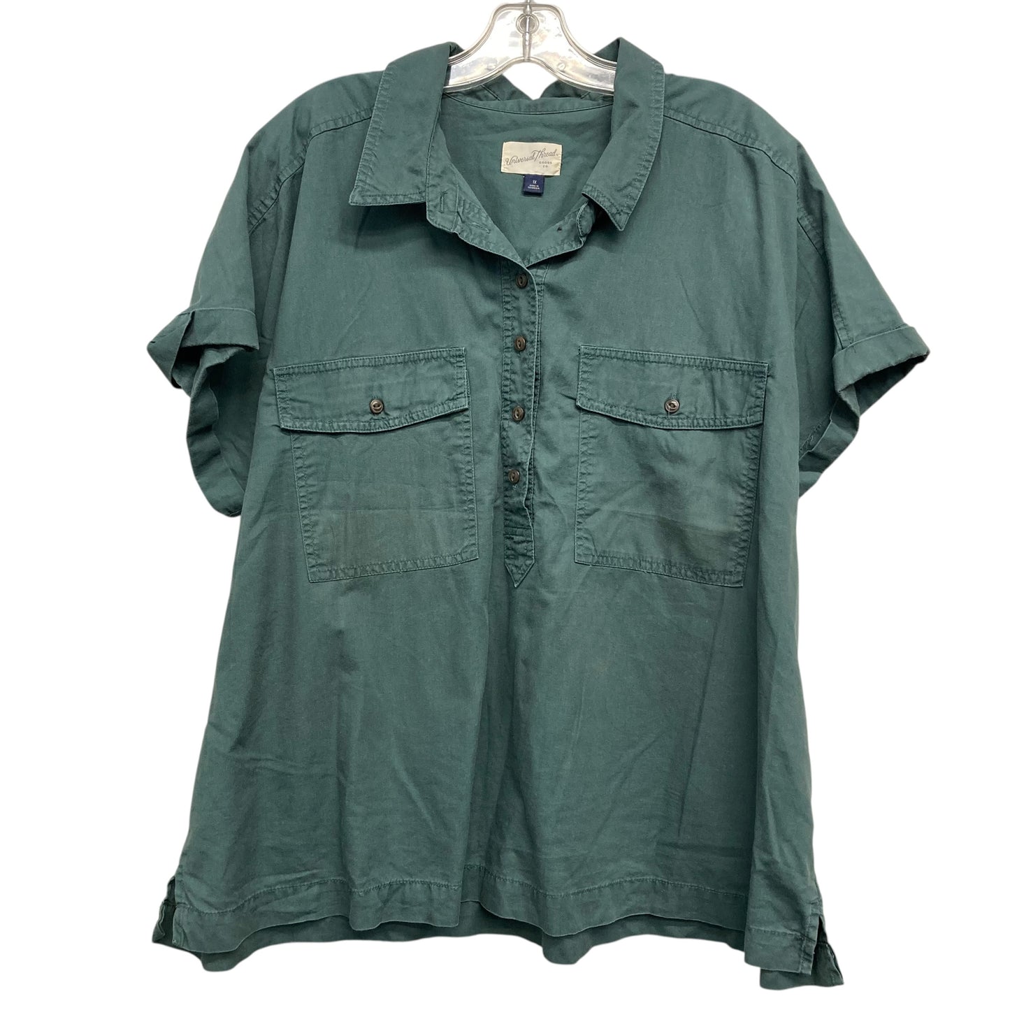 Top Ls By Universal Thread In Green, Size:1X