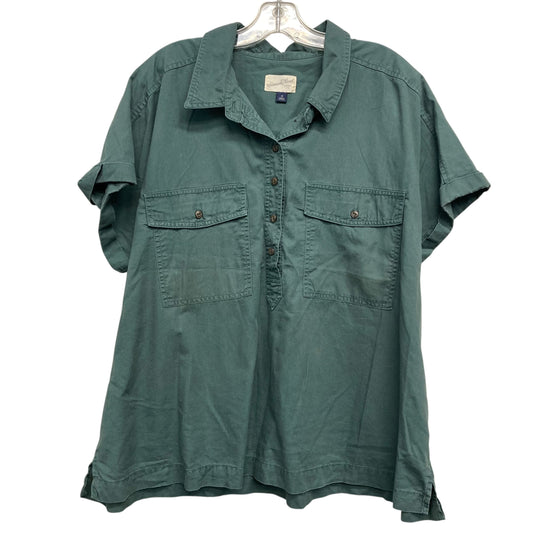 Top Ls By Universal Thread In Green, Size:1X