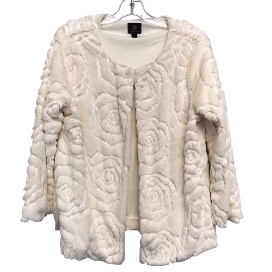 Sweater Cardigan By Jm Collections In Cream, Size:M