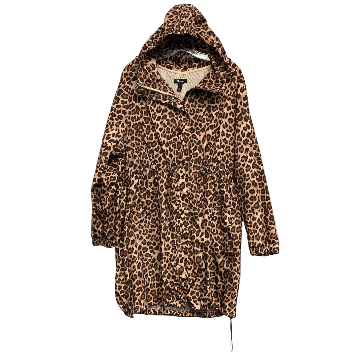 Coat Raincoat By Torrid In Animal Print, Size:3X