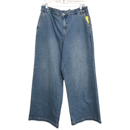 Jeans Wide Leg By Style And Company In Blue Denim, Size:16
