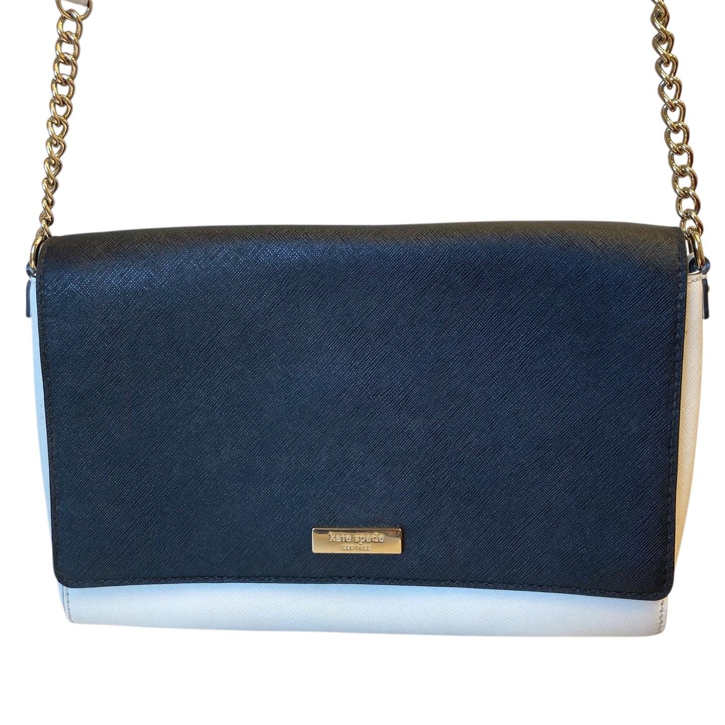 Crossbody Designer By Kate Spade In Black & White, Size:Small