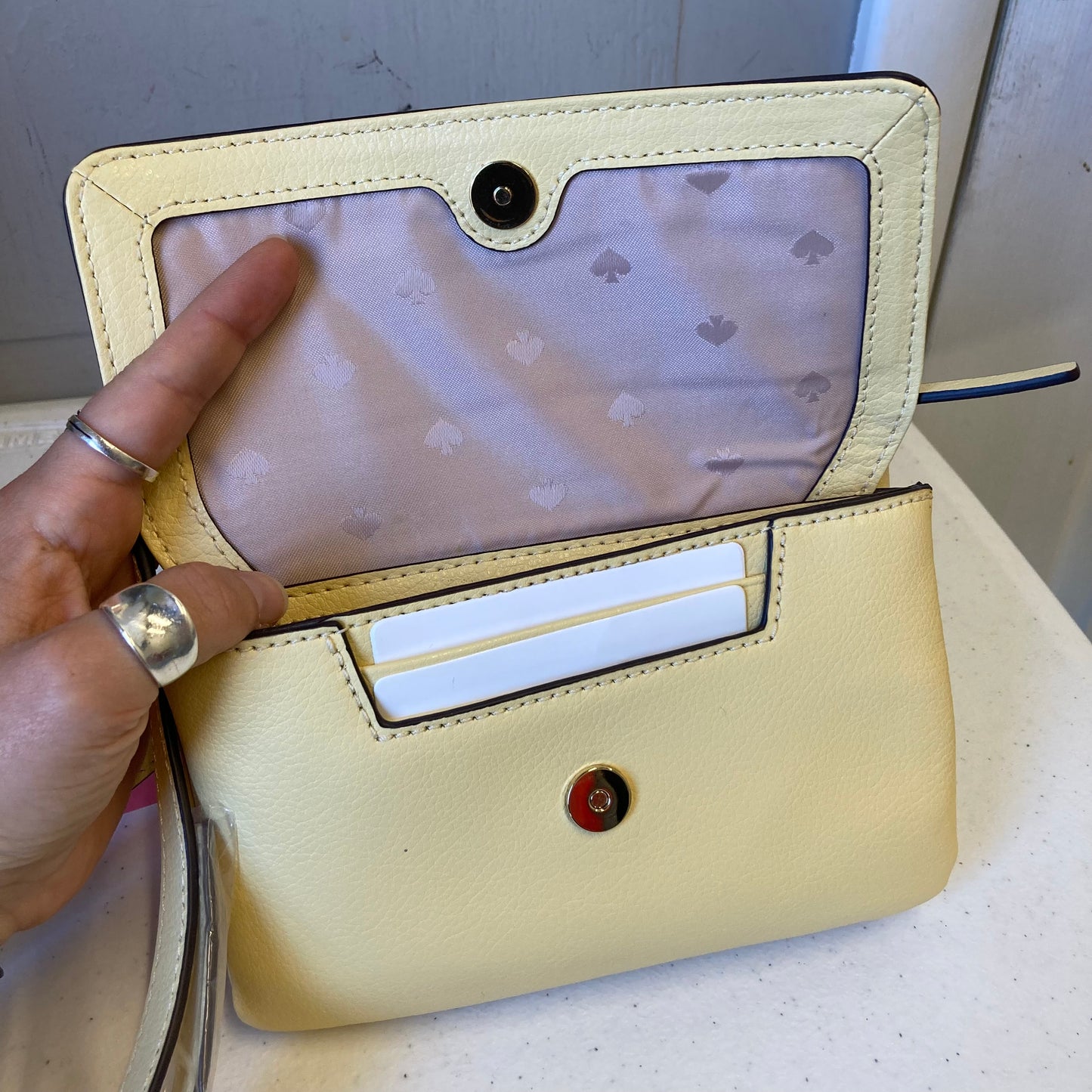 Handbag Designer By Kate Spade In Yellow, Size:Small