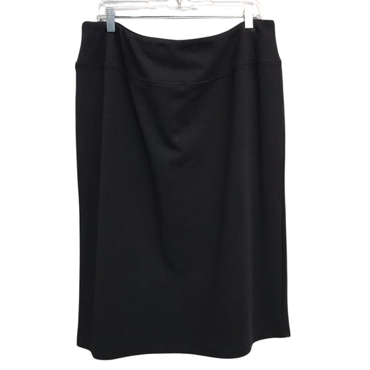 Skirt Midi By ZM In Black, Size:3X