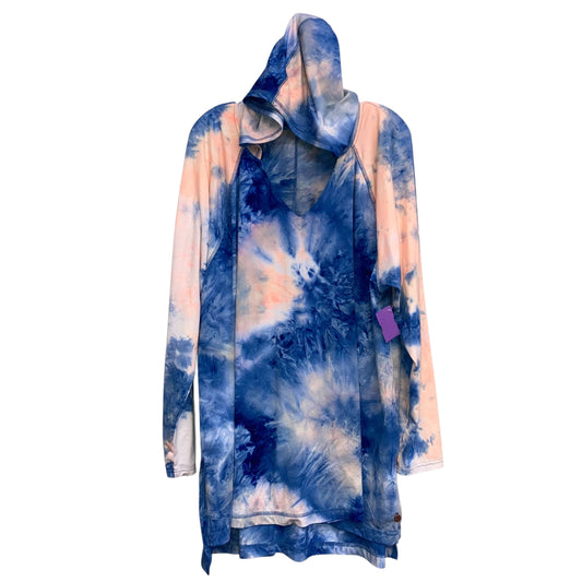 Athletic Top Ls Hoodie By Livi Active In Tie Dye Print, Size:3X