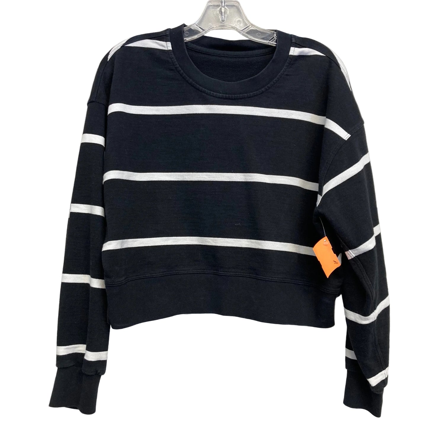 Athletic Sweatshirt Crewneck By Lululemon In Black & White, Size:S