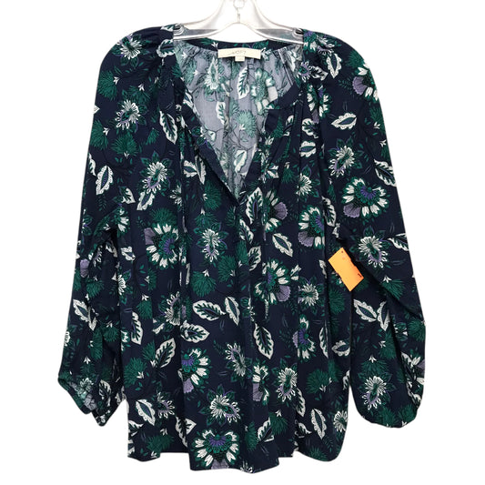 Top Ls By Loft In Floral Print, Size:L