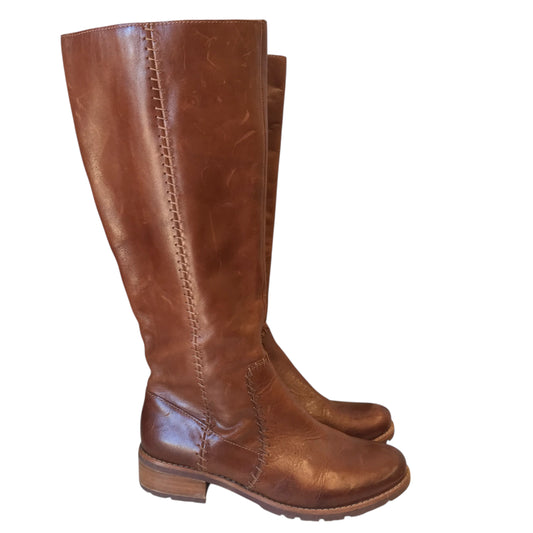 Boots Leather By Sofft In Brown, Size:7.5