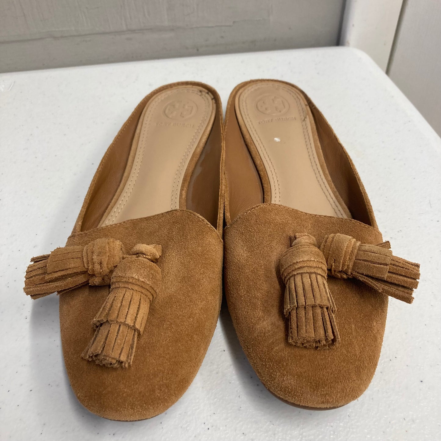 Shoes Designer By Tory Burch In Tan, Size:7