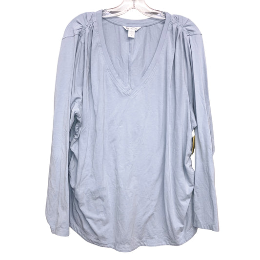 Athletic Top Ls Crewneck By Athleta In Blue, Size:2X