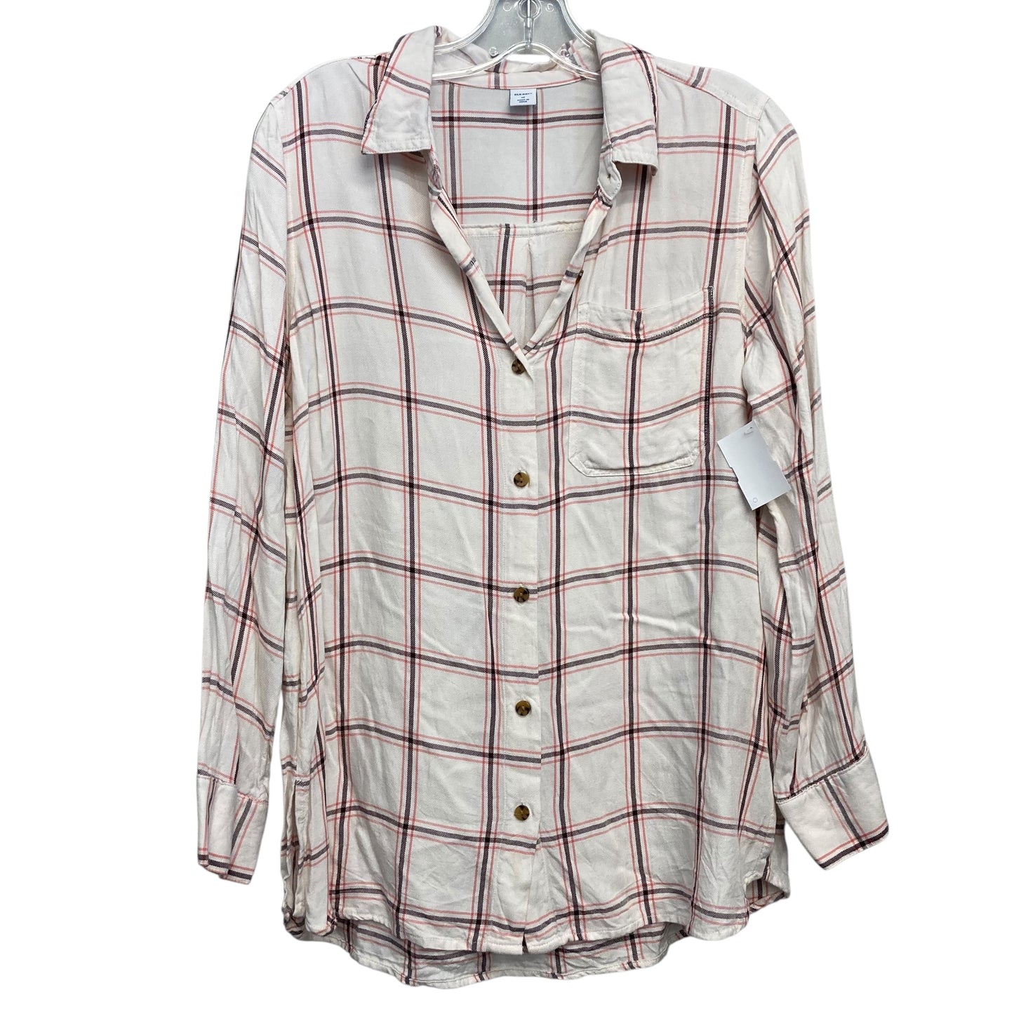 Top Ls By Old Navy In Plaid Pattern, Size:M