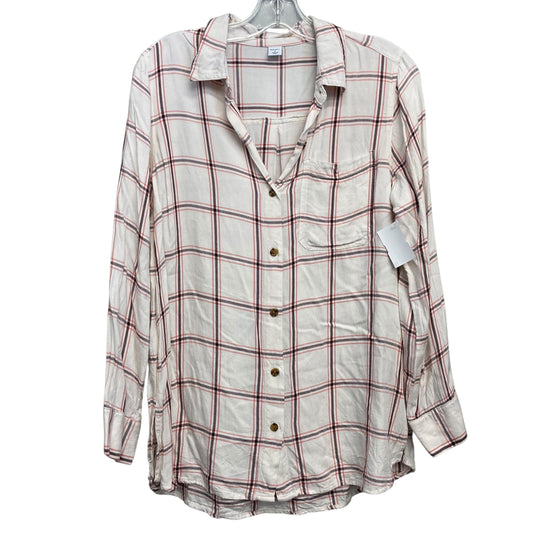 Top Ls By Old Navy In Plaid Pattern, Size:M