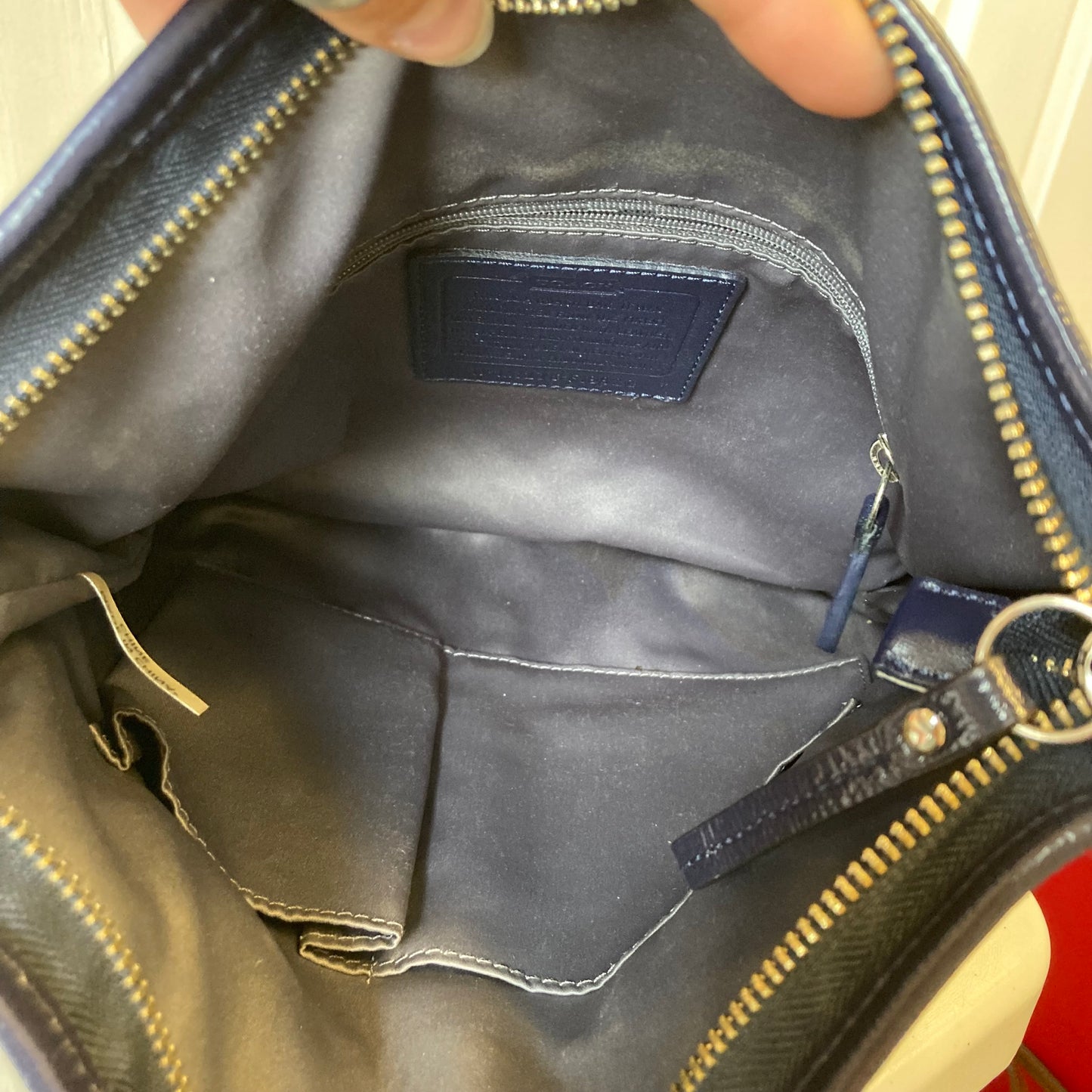 Handbag Designer By Coach In Blue, Size:Medium
