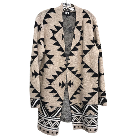 Sweater Cardigan Designer By Frye In Brown, Size:L