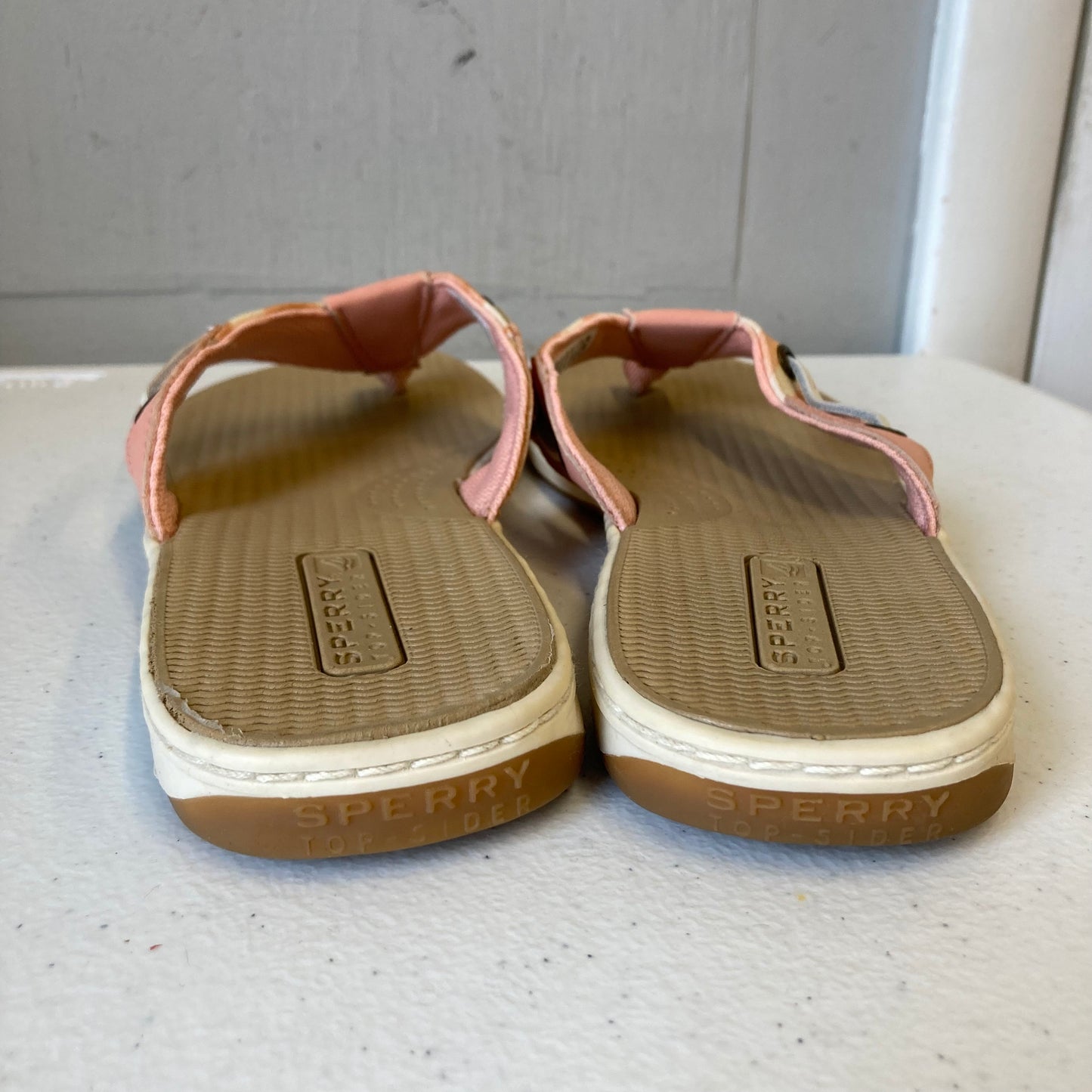 Sandals Flip Flops By Sperry In Peach, Size:8