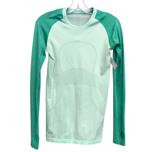 Athletic Top Ls Crewneck By Lululemon In Green, Size:M