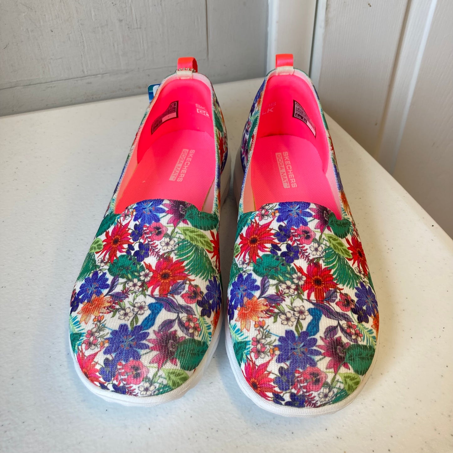 Shoes Flats By Skechers In Floral Print, Size:6.5