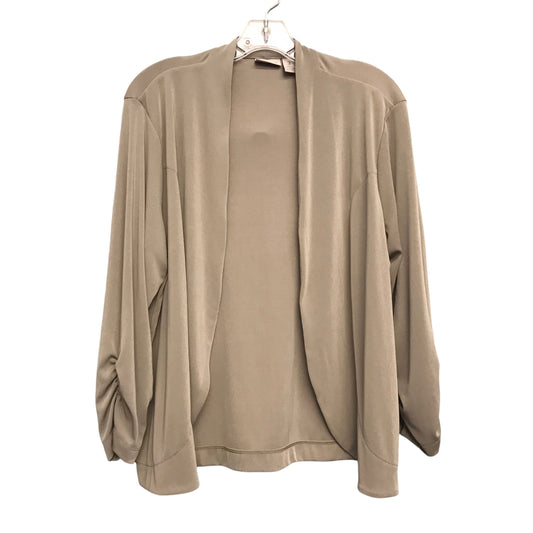 Blazer By Chicos In Taupe, Size:Xl