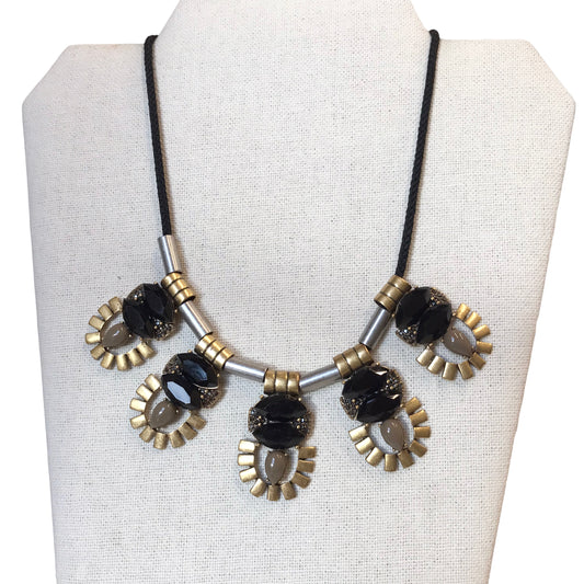 Necklace Statement By J. Crew In Black & Gold