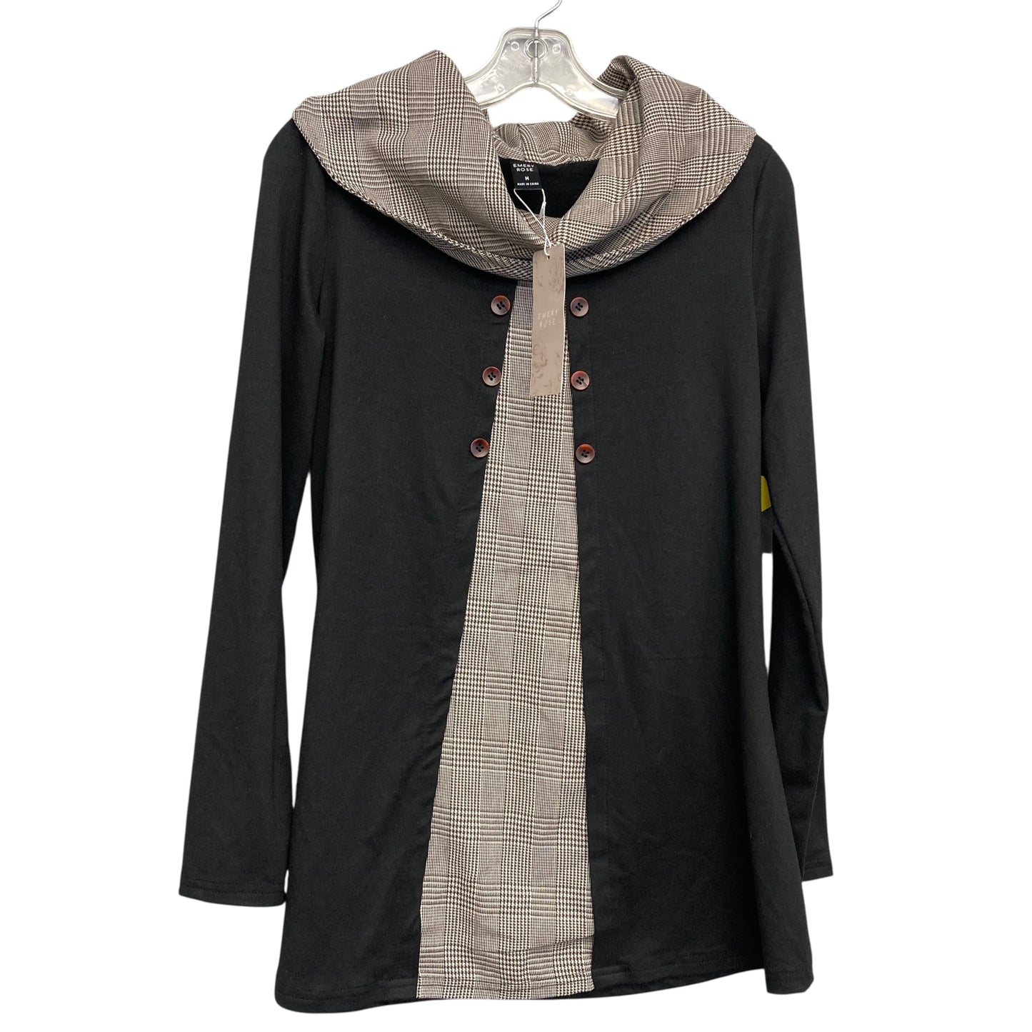 Top Ls By Emery Rose In Black & Brown, Size:M