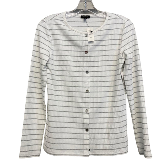 Cardigan By Talbots In Silver & White, Size:Xs