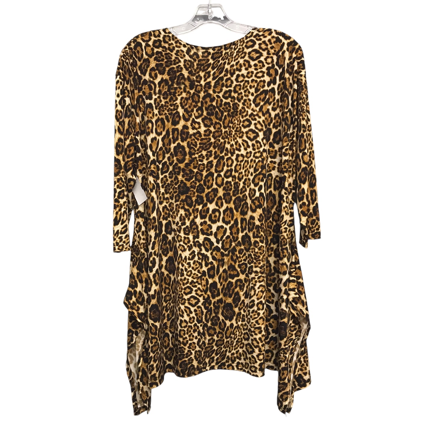 Top 3/4 Sleeve By Valentina In Animal Print, Size:1X