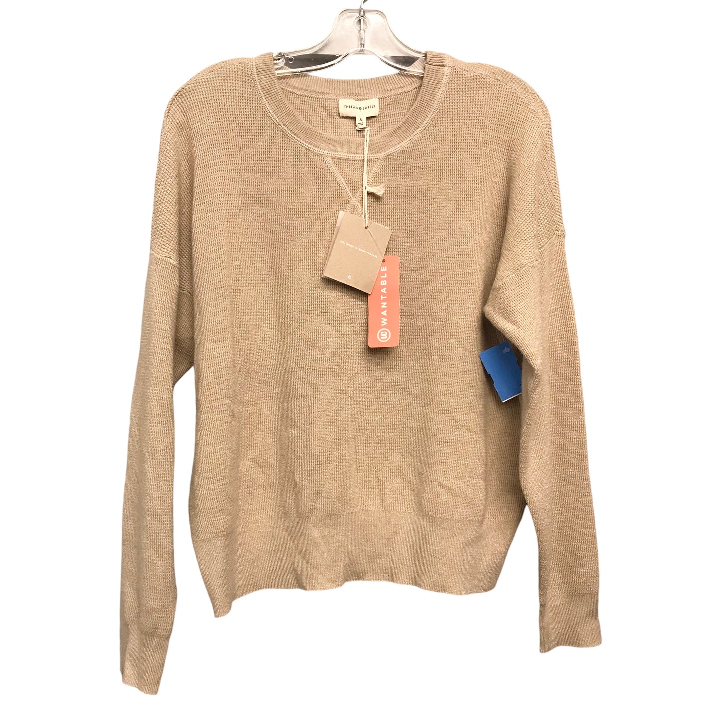 Top Ls Basic By Thread And Supply In Tan, Size:S