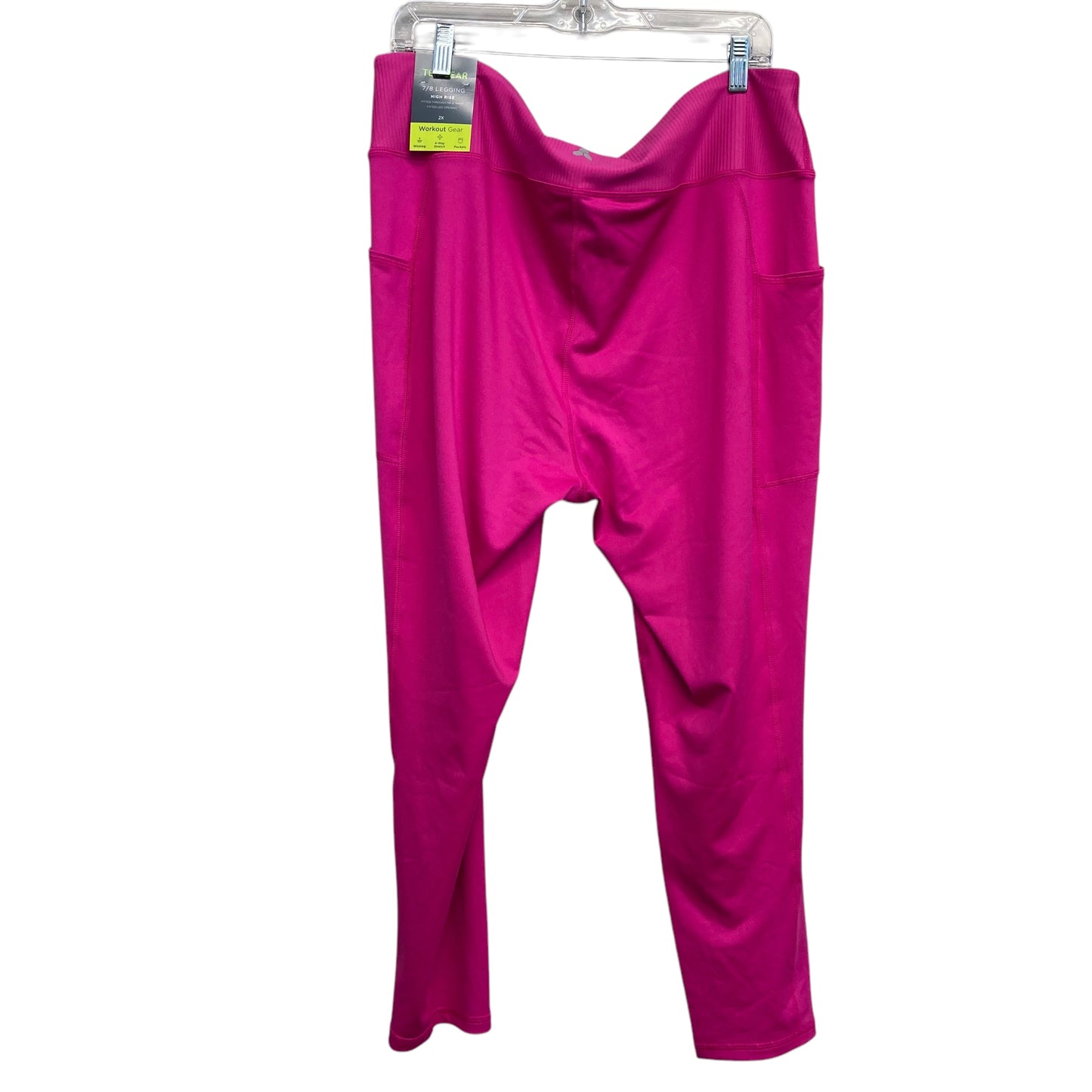 Athletic Leggings By Tek Gear In Pink, Size:2X