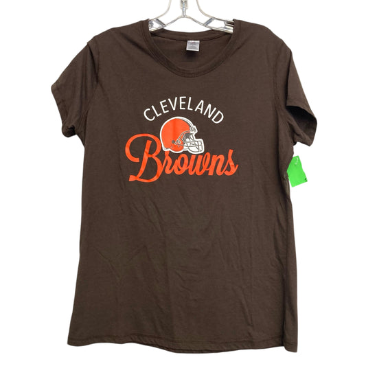 Athletic Top Ss By Nfl In Brown, Size:L