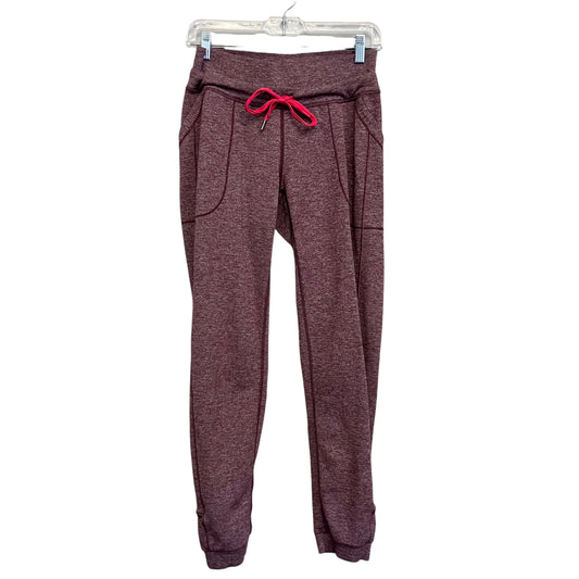 Athletic Pants By Lululemon In Maroon, Size:S