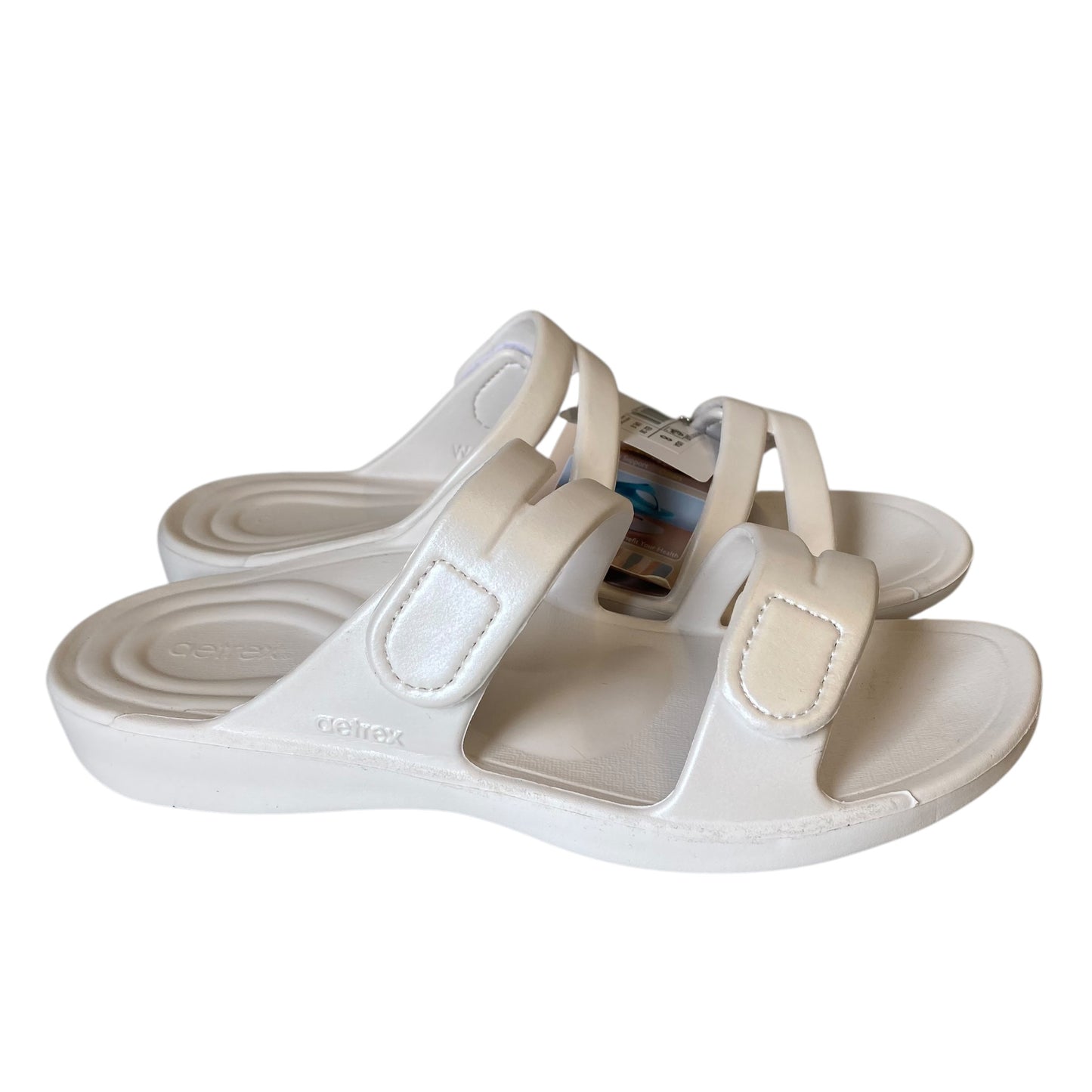 Sandals Flats By Aetrex In White, Size:8
