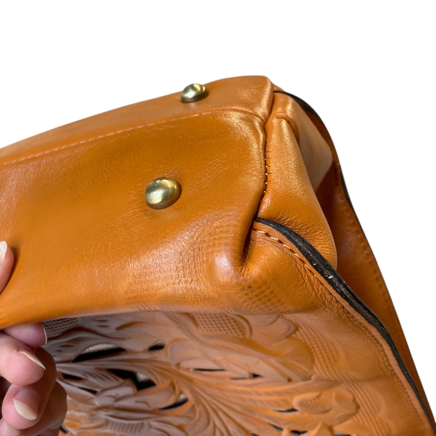 Handbag Designer By Patricia Nash In Gold, Size:Large