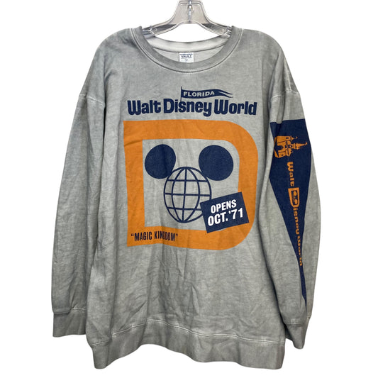 Sweatshirt Crewneck By Disney In Grey, Size:L