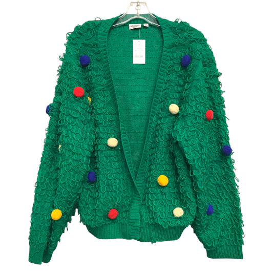 SWEATER CARDIGAN by Mighty Fine In GREEN, Size: 2X