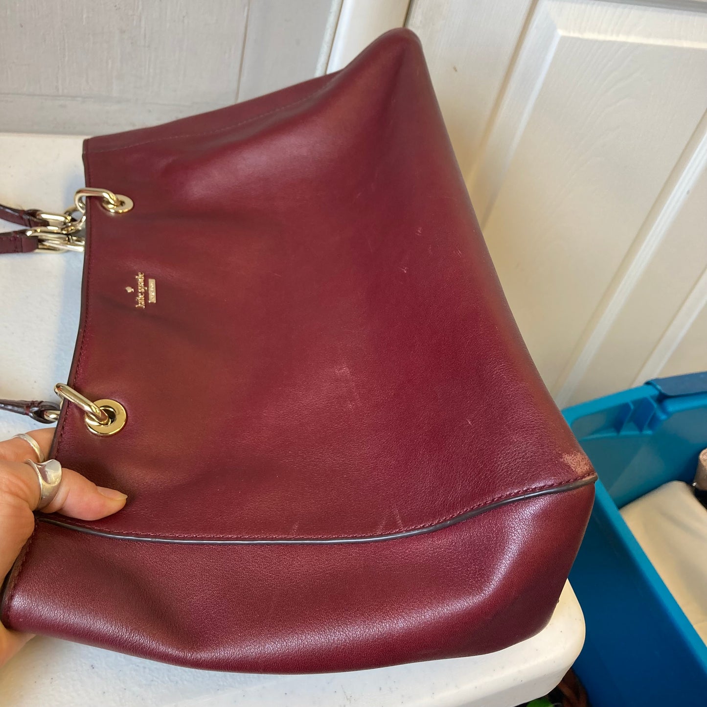 Handbag Designer By Kate Spade In Maroon, Size:Large
