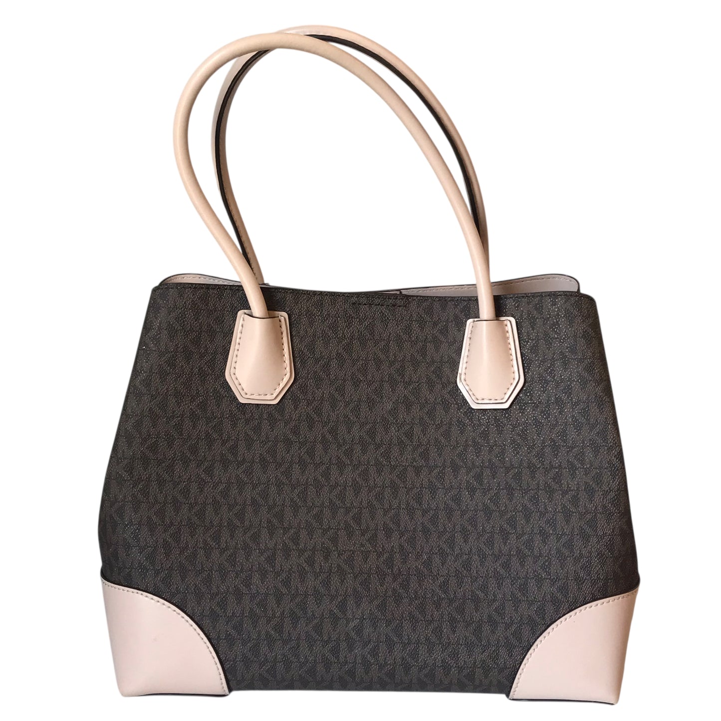 Handbag Designer By Michael Kors In Brown & Pink, Size:Medium