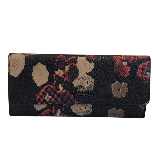Wallet Designer By Coach In Floral Print, Size:Small