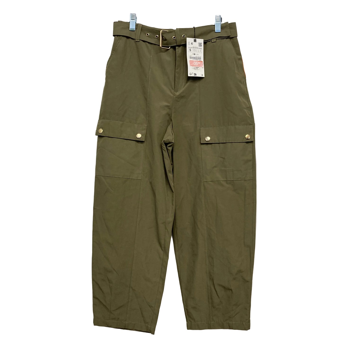 Pants Cargo & Utility By Zara In Green, Size:4