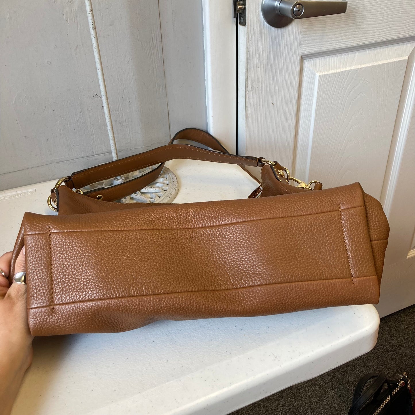 Handbag Designer By Michael Kors In Brown, Size:Medium